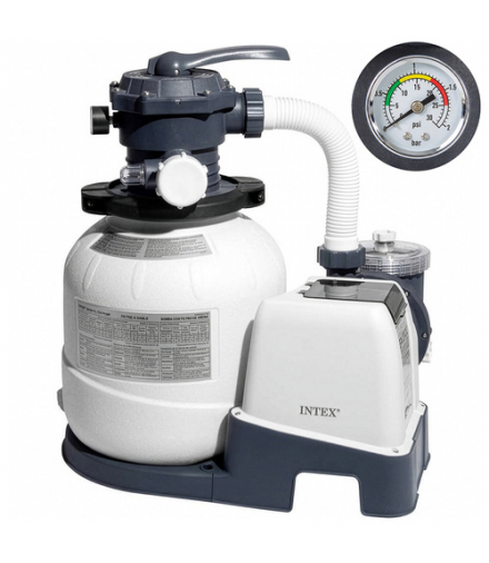 Pompa piaskowa do basenów z timerem i WiFi, Filtracja 7900 l/h, 250W, przyłącze 38mm, Hydro Aeration Technology cyrkulacja i napowietrzenie wody, INTEX 26656 19064