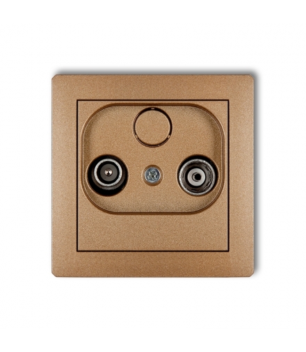 DECO Mechanizm gniazda abonenckiego RTV przelotowego 15dB Karlik 8DG15P