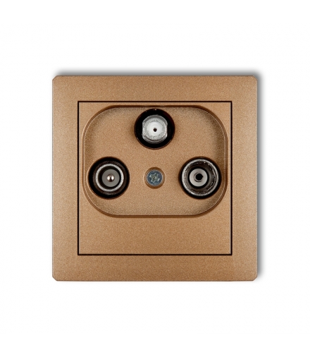 DECO Mechanizm gniazda abonenckiego RTV-SAT końcowego (2 wejścia antenowe) Karlik 8DGST