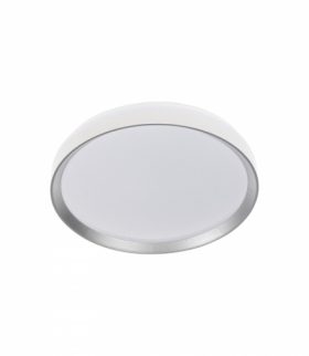 Plafoniera ściemnialna LED LIXAN CCTDIM W/SR, 3 barwy światła, IP20, biały / srebrny Kanlux 46280