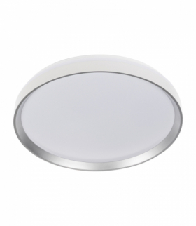 Plafoniera ściemnialna LED LIXAN XL CCTDIM W/SR, 3 barwy światła, IP20, biały / srebrny Kanlux 46282