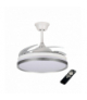 Plafoniera, lampa z wentylatorem LED PLAVE INB49 CCT W/SR, lampowentylator, biały / srebrny Kanlux 46372