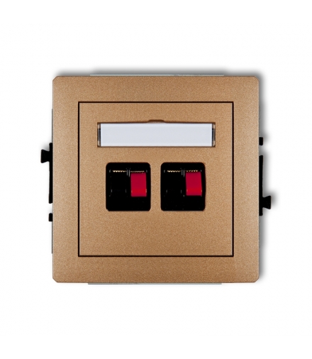 DECO Mechanizm gniazda głośnikowego podwójnego Karlik 8DGG-2