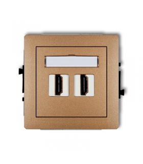 DECO Mechanizm gniazda podwójnego HDMI Karlik 8DHDMI-2