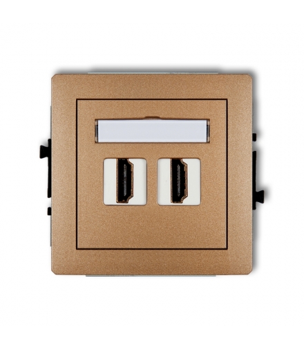 DECO Mechanizm gniazda podwójnego HDMI Karlik 8DHDMI-2