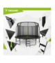 Trampolina ogrodowa duża z siatką i drabinką 366cm, 150kg, dla dzieci, Premium HQ Trizand 19118
