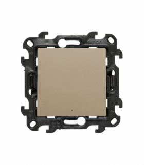 Łącznik schodowy bez piktogramu z podświetleniem LED, szampański mat Simon 24 NW6L.01/X/34