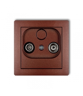 DECO Mechanizm gniazda abonenckiego RTV przelotowego 12dB Karlik 9DG12P