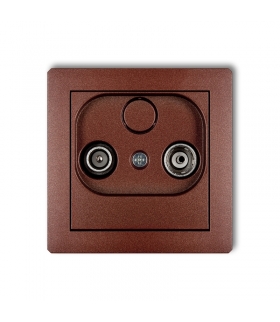 DECO Mechanizm gniazda abonenckiego RTV przelotowego 15dB Karlik 9DG15P