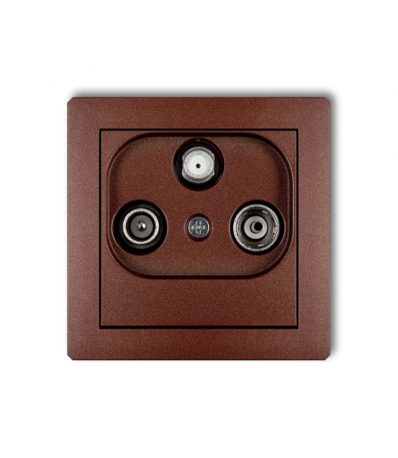 DECO Mechanizm gniazda abonenckiego RTV-SAT końcowego (2 wejścia antenowe) Karlik 9DGST