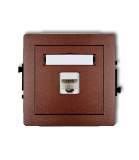DECO Mechanizm gniazda komputerowego pojedynczego 1xRJ45, kat. 5e, 8-stykowy Karlik 9DGK-1
