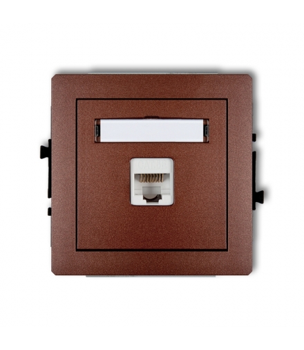 DECO Mechanizm gniazda komputerowego pojedynczego 1xRJ45, kat. 5e, 8-stykowy Karlik 9DGK-1