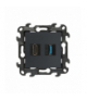 Gniazdo HDMI 2.1 + USB 3.0, IP20, grafitowy mat, HDMI 2.1 Simon 24 NGHDUSB3.01/38