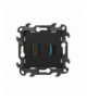 Gniazdo HDMI 2.1 + USB 3.0, IP20, czarny mat, HDMI 2.1 Simon 24 NGHDUSB3.01/49