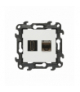 Gniazdo HDMI 2.1 + komputerowe RJ45 kat.6., IP20, biały, HDMI 2.1 Simon 24 NGH21RJ45.01/11