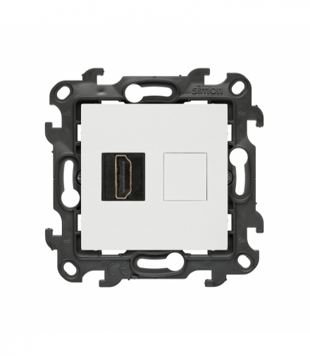 Gniazdo HDMI 2.1 pojedyncze, biały, HDMI 2.1 Simon 24 NGHDMI121.01/11