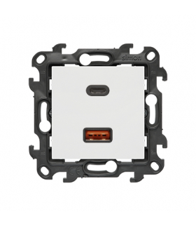 Ładowarka USB podwójna, IP20, biały, 30W Simon 24 NEC2CAQ.01/11