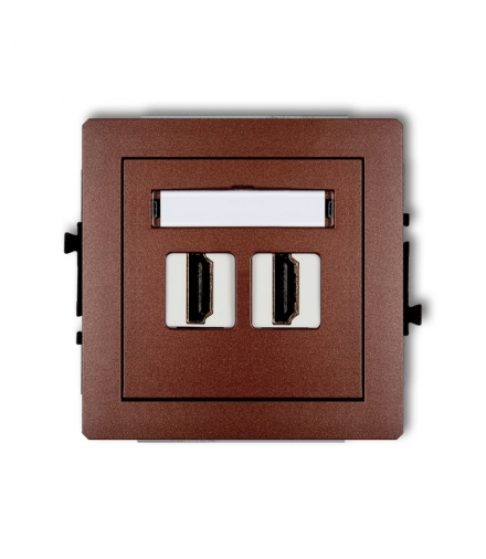 DECO Mechanizm gniazda podwójnego HDMI Karlik 9DHDMI-2