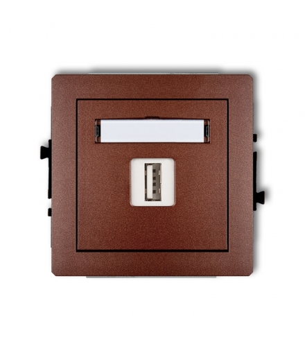 DECO Mechanizm gniazda pojedynczego USB A-A 2.0 Karlik 9DGUSB-1