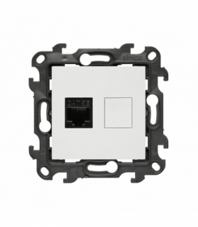 Gniazdo komputerowe pojedyncze RJ45 kategoria 5e, biały Simon 24 N51.01/11