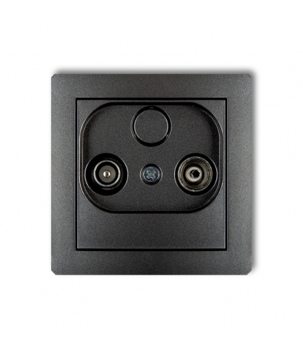 DECO Mechanizm gniazda abonenckiego RTV przelotowego 15dB Karlik 11DG15P