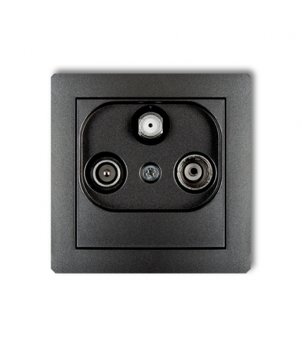 DECO Mechanizm gniazda abonenckiego RTV-SAT końcowego (2 wejścia antenowe) Karlik 11DGST