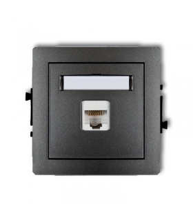 DECO Mechanizm gniazda komputerowego pojedynczego 1xRJ45, kat. 5e, 8-stykowy Karlik 11DGK-1