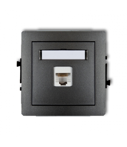DECO Mechanizm gniazda komputerowego pojedynczego 1xRJ45, kat. 5e, 8-stykowy Karlik 11DGK-1