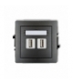DECO Mechanizm gniazda podwójnego 2xUSB A-A 2.0 Karlik 11DGUSB-2