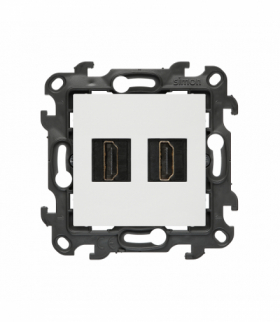 Gniazdo HDMI 2.1 podwójne, biały, Simon 24 NGHDMI221.01/11