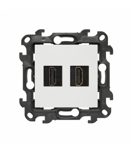 Gniazdo HDMI 2.1 podwójne, biały, Simon 24 NGHDMI221.01/11
