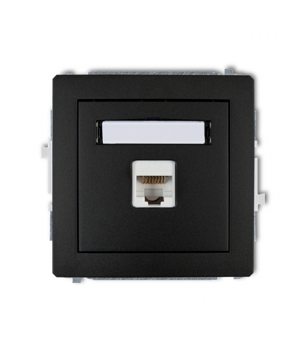 DECO Mechanizm gniazda komputerowego pojedynczego 1xRJ45, kat. 5e, 8-stykowy Karlik 12DGK-1