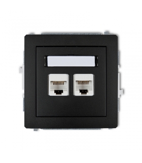 DECO Mechanizm gniazda komputerowego podwójnego 2xRJ45, kat. 6, 8-stykowy Karlik 12DGK-4