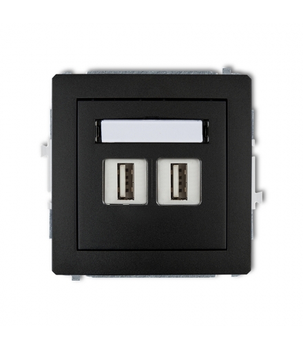 DECO Mechanizm gniazda podwójnego 2xUSB A-A 2.0 Karlik 12DGUSB-2