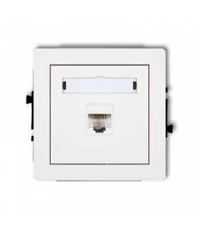 DECO Mechanizm gniazda komputerowego pojedynczego 1xRJ45, kat. 5e, ekranowane, 8-stykowy Karlik 25DGK-1e