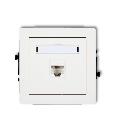 DECO Mechanizm gniazda komputerowego pojedynczego 1xRJ45, kat. 5e, ekranowane, 8-stykowy Karlik 25DGK-1e