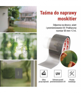 Taśma do naprawy moskitier 50mm, 2m, przezroczysta EMOS F6210