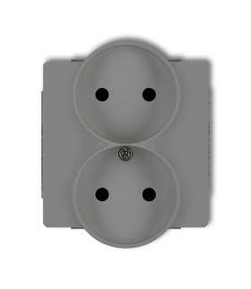 DECO Mechanizm gniazda podwójnego do ramki bez uziemienia 2x2P (przesłony torów prądowych) Karlik 27DGPR-2p