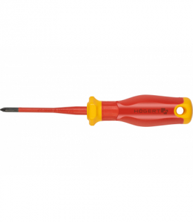 Wkrętak krzyżowy PZ1 80 mm, 1000V, SLIM, S2