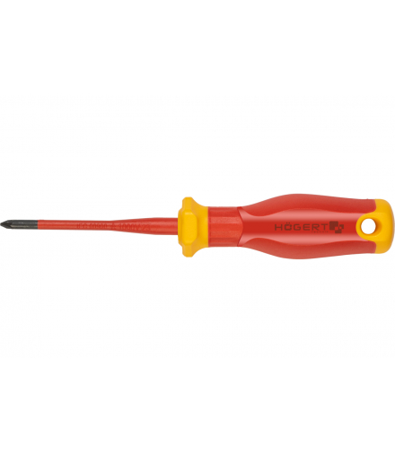 Wkrętak krzyżowy PZ1 80 mm, 1000V, SLIM, S2