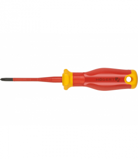 Wkrętak płasko-krzyżowy, PH1/SL5 80 mm, 1000V, SLIM, S2