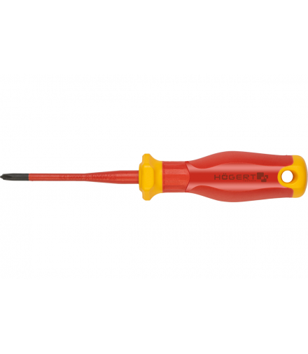 Wkrętak płasko-krzyżowy, PH1/SL5 80 mm, 1000V, SLIM, S2