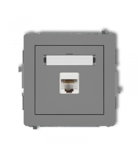 DECO Mechanizm gniazda komputerowego pojedynczego 1xRJ45, kat. 5e, 8-stykowy Karlik 27DGK-1