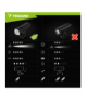 Zestaw lampka rowerowa USB LED przód 1000lm + tylna lampa rowerowa, 5 trybów pracy, akumulator 4800mAh, funkcja power bank, Trizand 19141