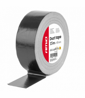 Taśma techniczna Duct Tape, naprawcza, 15m x 48mm x 0.19mm, czarna AMiO 04849