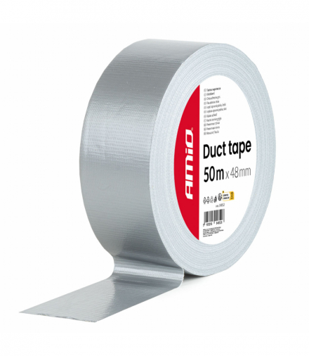 Taśma techniczna Duct Tape, naprawcza, 50m x 48mm x 0.19mm, szara AMiO 04852