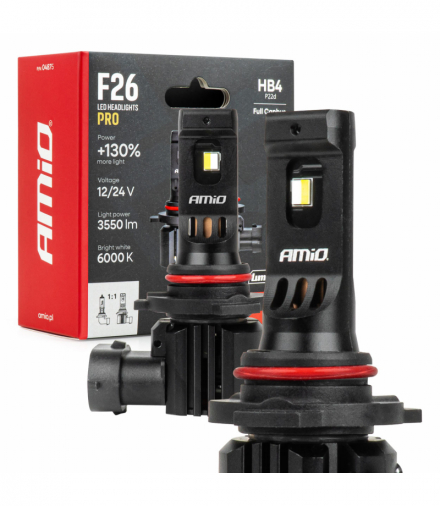Żarówki samochodowe LED F26 PRO LumiTec LIMITED +130% DUO FULL CANBUS HB4 12V 24V AMiO 04875