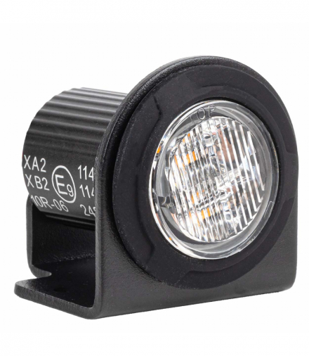 Lampa ostrzegawcza okrągła pomarańczowa LED R65 12V 24V 12W AMiO 04864