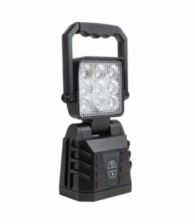 Lampa robocza przenośna biała z funkcją lampy ostrzegawczej 15W (BATT), 1000lm, 6500K, 4000mAh, USB-C, AMiO 04865