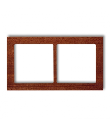 DECO Ramka uniwersalna podwójna- drewno (mahoń) Karlik DRD-2D
